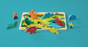 16-Piece Wood Puzzle - Dinosaur