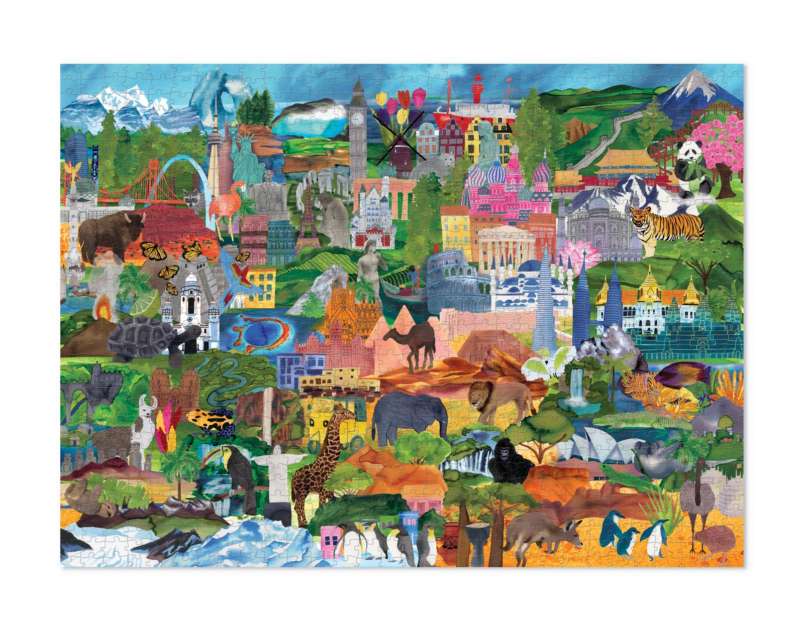 1000-Piece Boxed Puzzle - World Collage