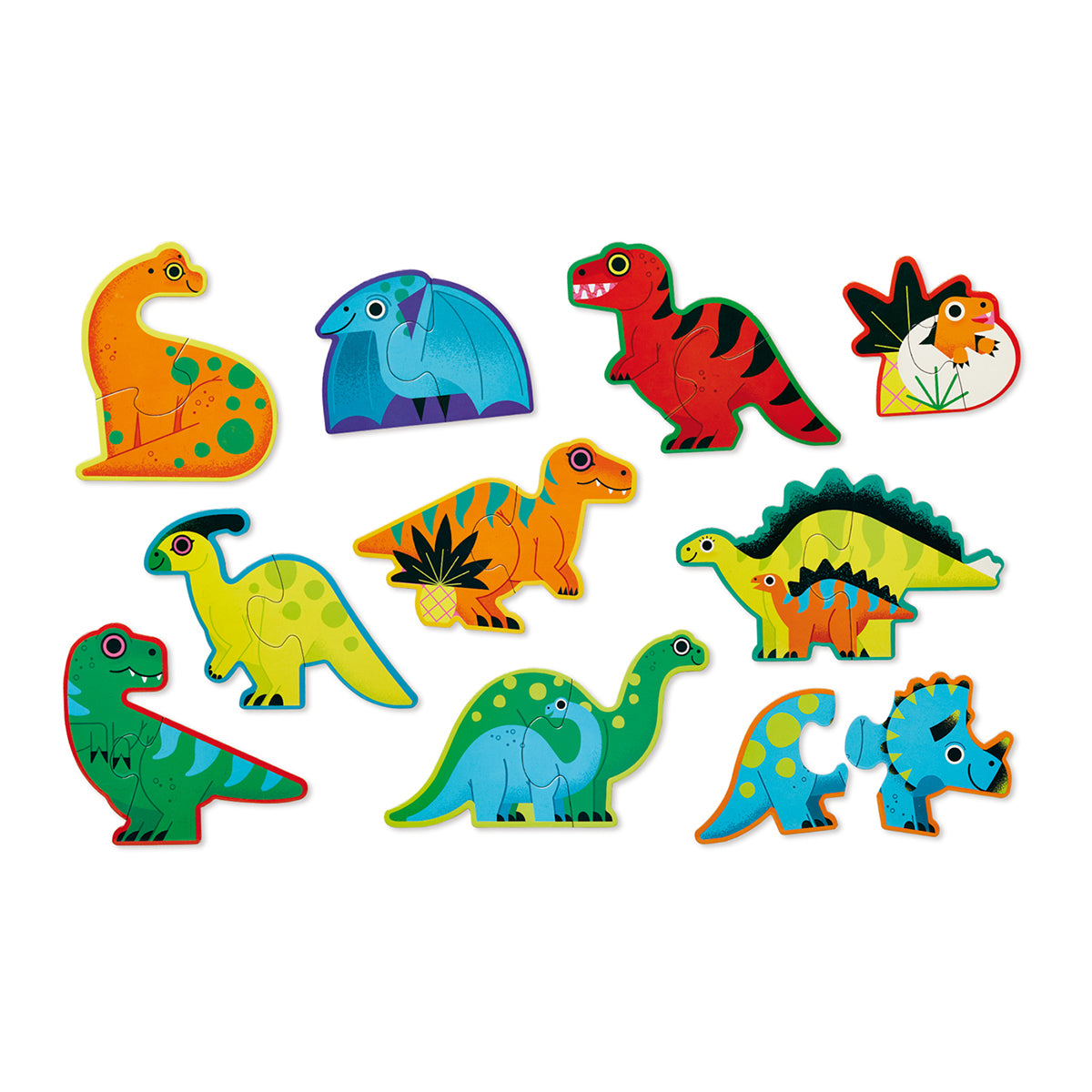 Let's Begin 2-Piece Puzzle - Dinosaurs
