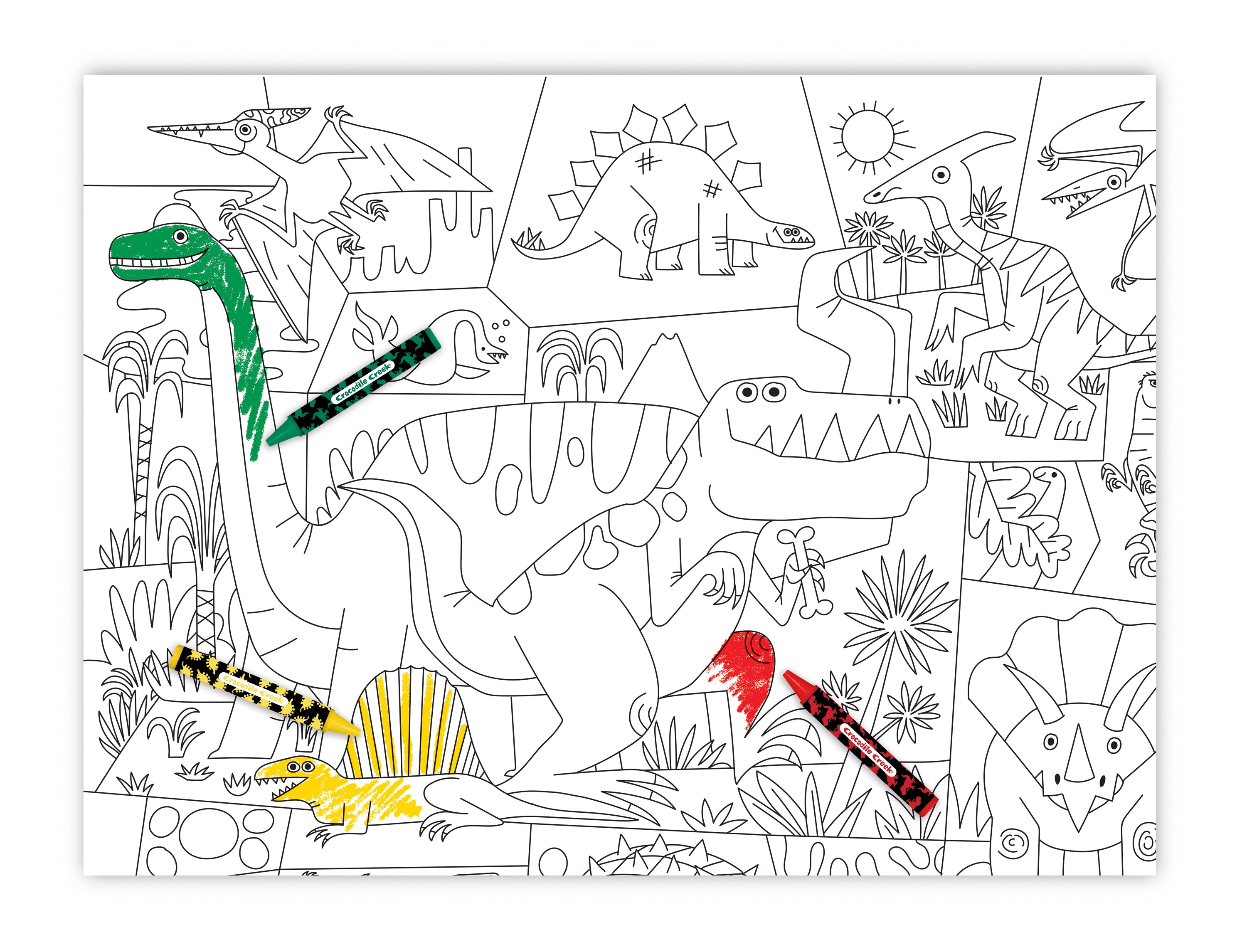 Crocodile Creek Giant Coloring Poster - Day at The Museum
