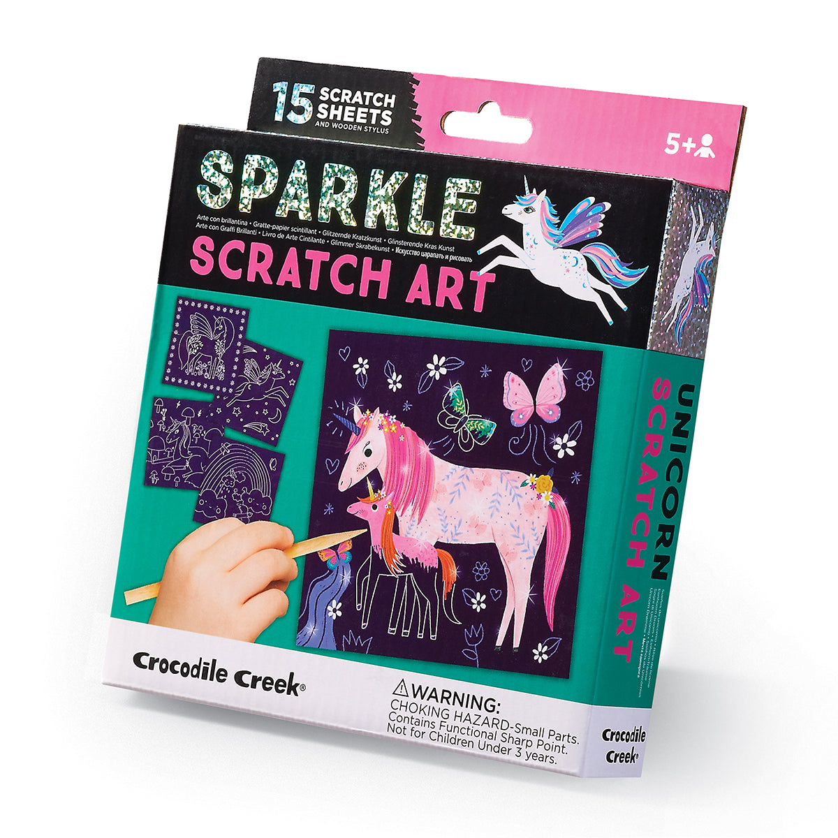 Sparkle Scratch Art - Unicorn – Crocodile Creek