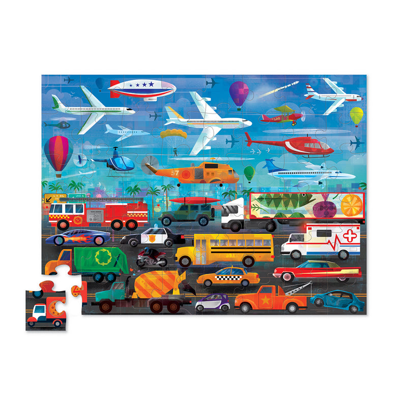 48-Piece Above + Below Puzzle - Things that Go