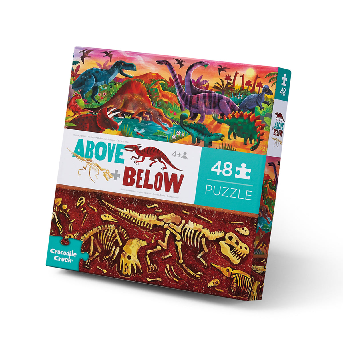 48-Piece Above + Below Puzzle - Dinosaur World
