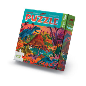 60-Piece Foil Puzzle - Dazzling Dinosaurs