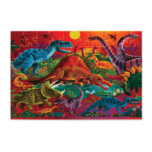 60-Piece Foil Puzzle - Dazzling Dinosaurs