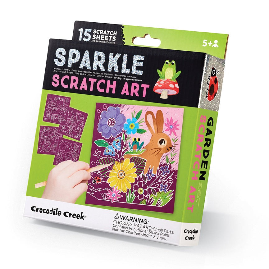 Scratch Art for Kids with Wooden Stylus, 125 pcs